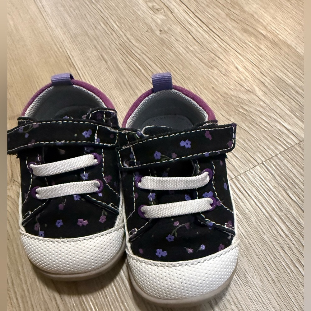 See Kai Run Black and Purple Kids Sneakers